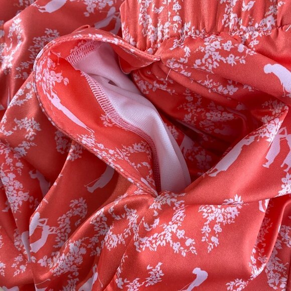 Nike Golf‎ Fit Dry Skort Skirt Golf Player Print Orange Athletic Women's Large - Picture 9 of 14